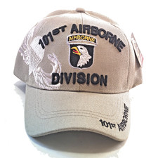 101st Airborne Division Embroidered baseball cap Beige adjustable New