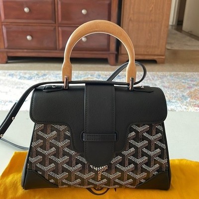 Goyard Black Goyardine Mini Saigon