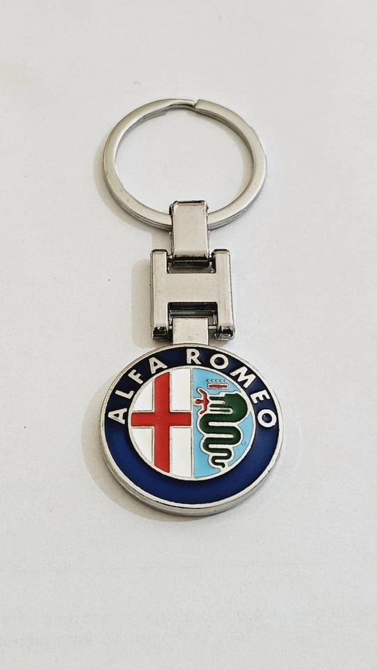 Portachiavi ALFA ROMEO keychain Logo fronte retro - Immagine 2 di 4