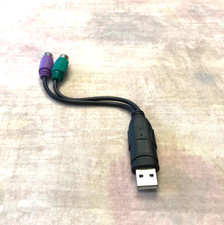 PS/2 to USB Adapter Converter for PS2 Keyboard Mouse, USB to Dual PS/2 Cables