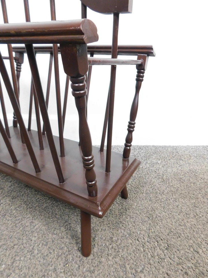 Carrito de carga vintage elegante MCM Canterbury Windsor husillos madera de cerezo Foto 3 de 4