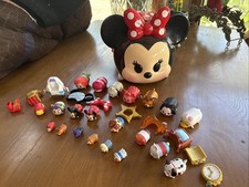 Minnie Mouse Stack N Display Disney Tsum tsum vinyl carrying case W/31 Figures