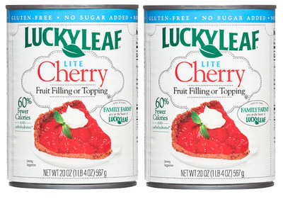 Lucky Leaf Lite Cherry Fruit Filling or Topping 2 Pack