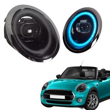 Faro proiettore led per bmw mini r50 r52 r53 01-07 drl fascio hi/lo blu start-up turn