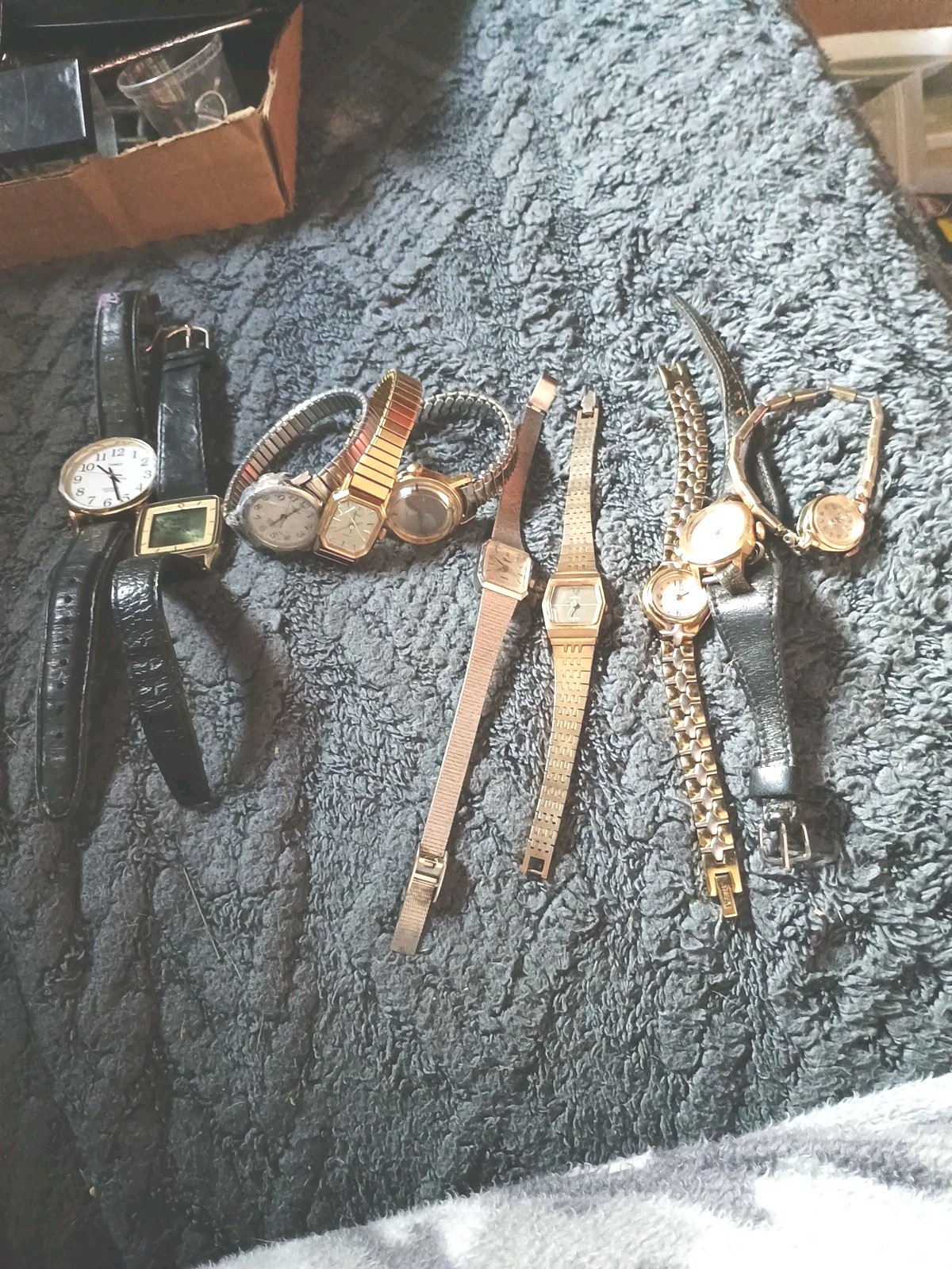 Lot Of 10 Timex Watches 2 Men And 8 Woman's Vintage To Modern. Gold &Silver Tone