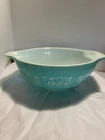 Vintage PYREX Butterprint Amish #444 Bowl 4 quart Turquoise