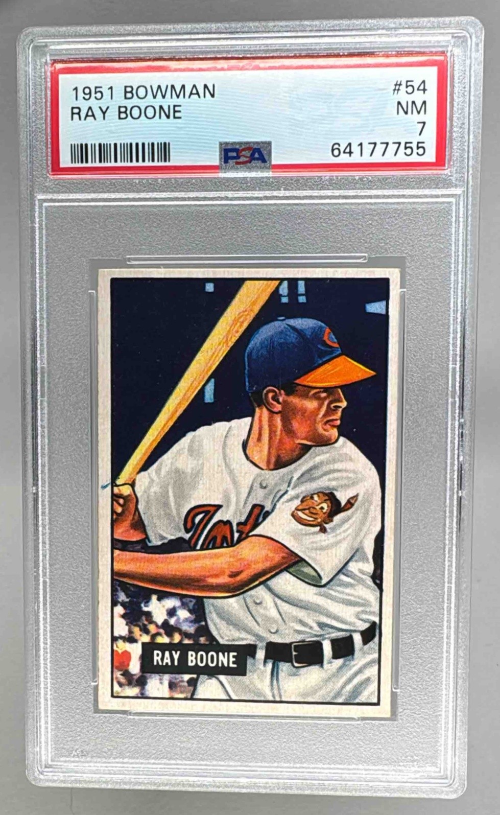 64177755 Ray Boone 1951 Bowman #54 Rookie RC PSA 7