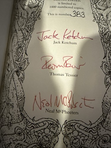 Cover – Jack Ketchum Signed Ltd 1st Ed #383/1000 3 Signatures –HCDJ Horror SCI - Photo 11/16