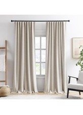 RAIN CITY Extra Long Beige/Birch Blackout Curtains 50 x 130 Inch Set of 2