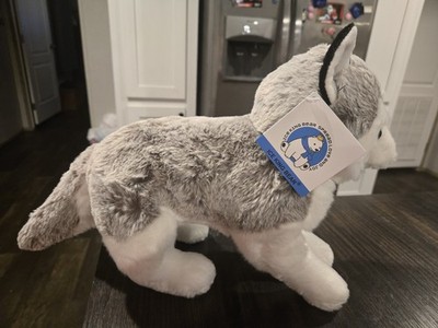Ice King Bear Husky Plush 12'' Super Soft Dog Grey And White Siberian Huskey 