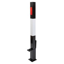 Telescopic Driveway Security Post - Parking Bollards Post Stainless Steel Black