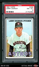 1967 Topps #498 Larry Dierker Astros PSA 8 - NM/MT