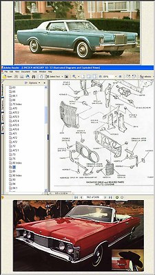 #ad #x27;67 #x27;72 COUGAR amp; Full Lincoln Mercury PARTS CD Manual $17.49