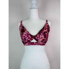 Shade and Shore women's 38D purple tie die underwire bikini swim top