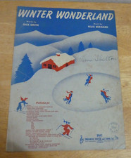 Winter Wonderland Sheet Music 1934 Dick Smith, Felix Bernard