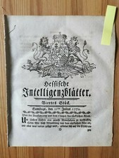 1772 Gazeta Hesja 4 Rolnictwo Koniczyna turecka 