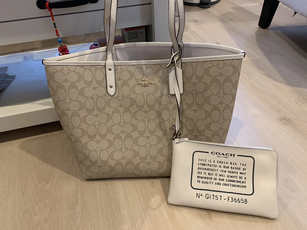 Coach Reversible PVC City Signature Tote