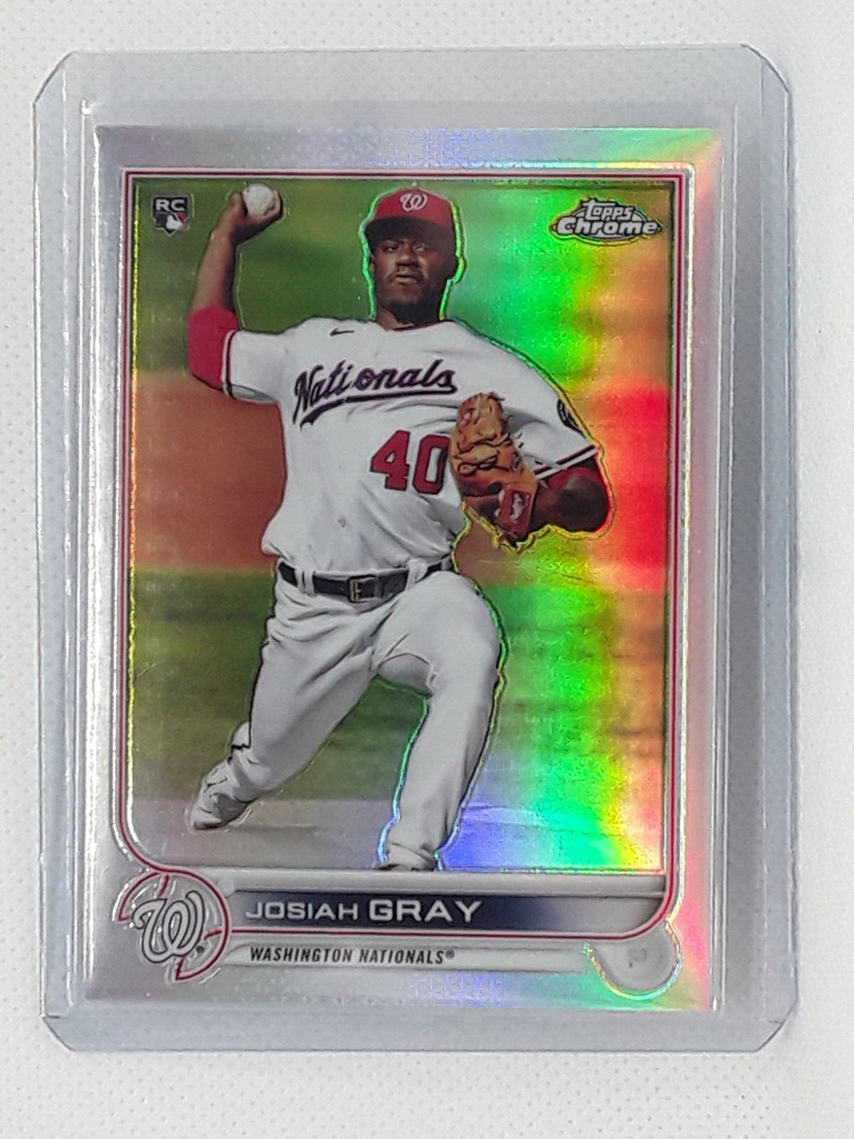 Josiah Gray 2022 Topps Chrome - Refractor #160 RC - Washington Nationals