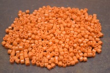 1000 PCS ORANGE GLASS TUBE BEADING BEADS 4mm T-3048