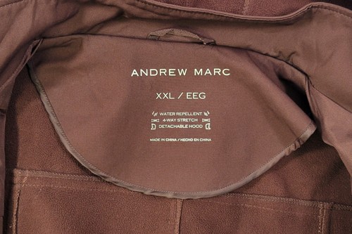 L1) Andrew Marc Woman Water Repellent Burgundy 4-Way Stretch Hooded Jacket XXL - Picture 9 of 12