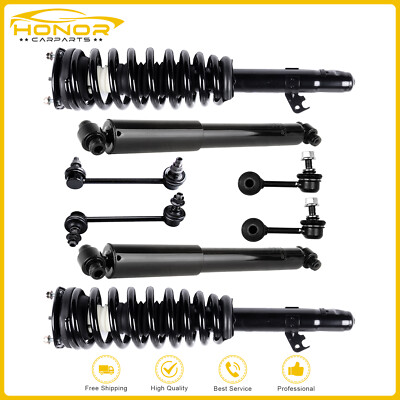 Front Rear Struts w/ Springs Sway Bar Link Fits 2006-2009 Fusion Milan V6 FWD