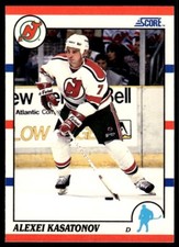 1990 SCORE NHL HOCKEY Trading Card #209 - Alexei Kasatonov, New Jersey Devils