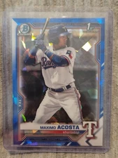2021 Bowman Sapphire Edition - Chrome Prospects #BCP-7 Maximo Acosta (RC)