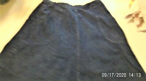 1970s wrap around jean skirt