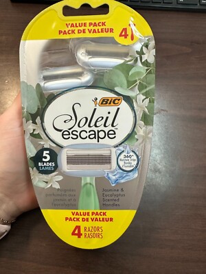 BIC Soleil Escape Women Disposable Razors 5 Blade 4 Razors Scented