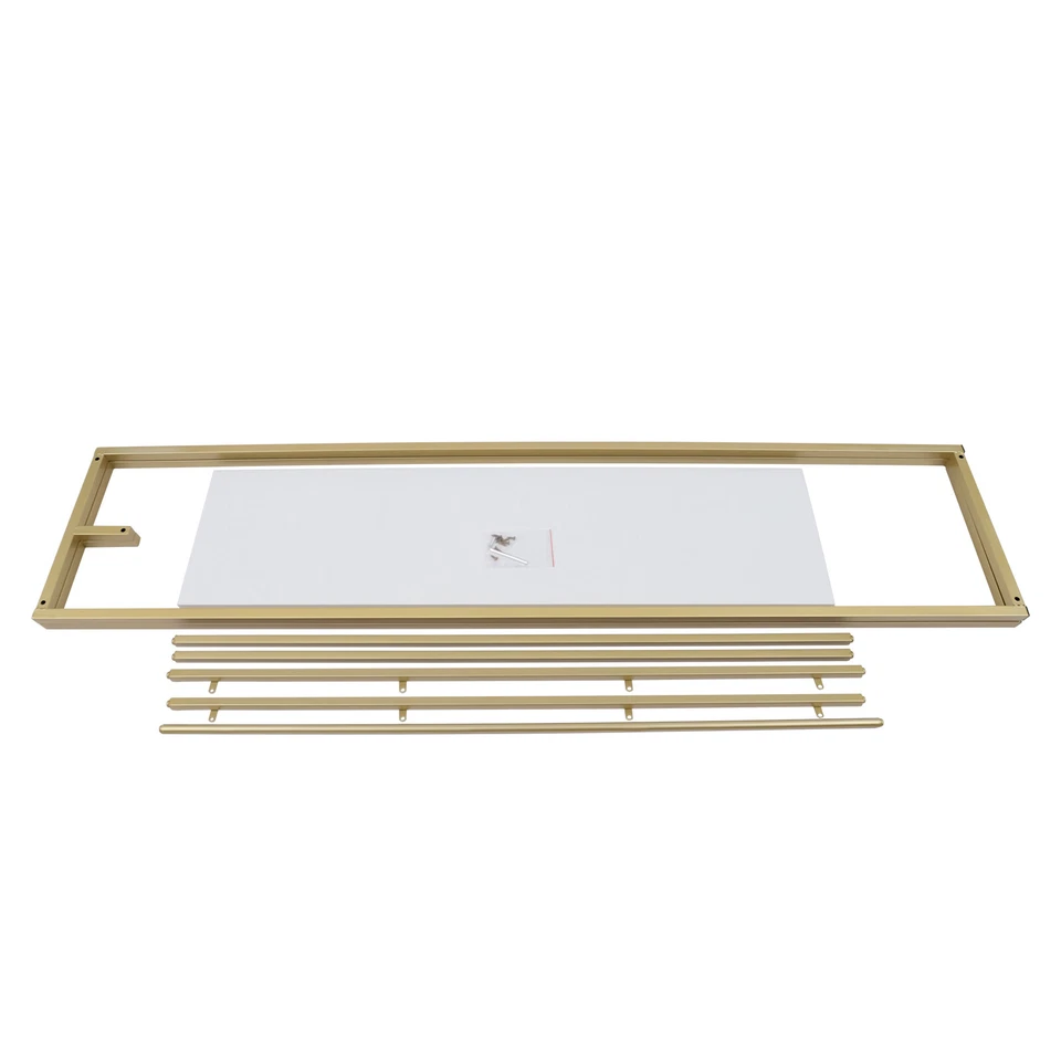 Armario de alta resistencia dorado perchero de tela soporte almacenamiento zapatos organizador Foto 4 de 4