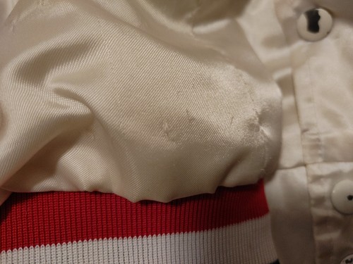 King Louie Pro Fit Chicago Health And Racquetball Club Shiny White Jacket Medium - Picture 5 of 12