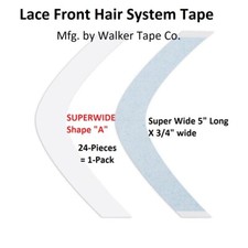 Lace Front Hair System Tape By Walker Tape SUPER WIDE Shape A 1-Pack  24 pcs