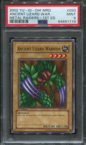 2002 Yu-Gi-Oh! Metal Raiders 1st Edition #050 Ancient Lizard Warrior  psa 9 Mint - Picture 1 of 2