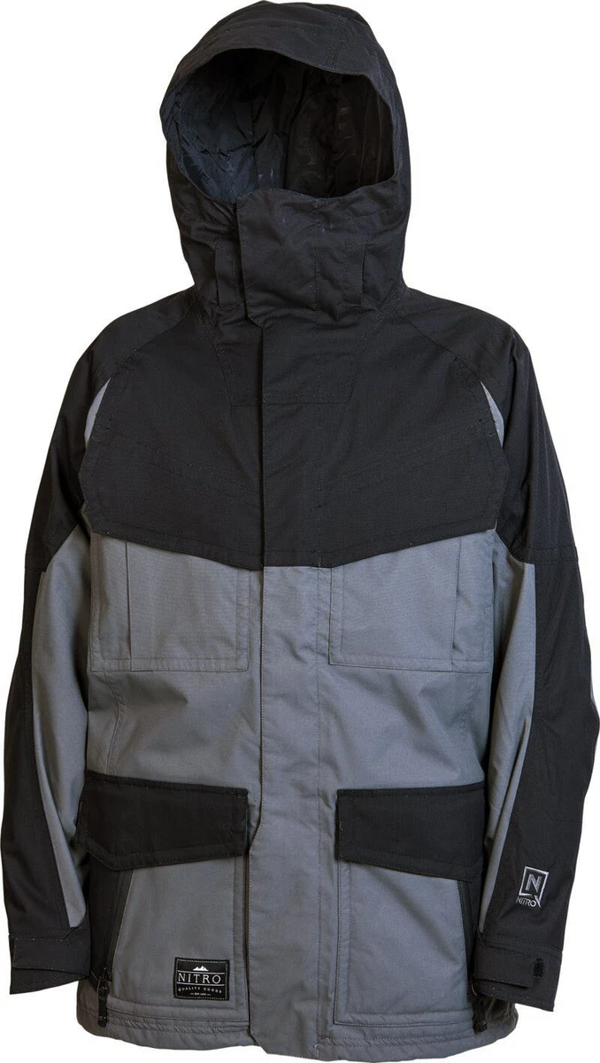 Nitro The Kill Snowboard Jacket Mens Size Large Black Flint
