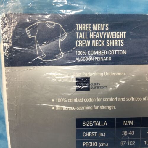 Qty 2 Stafford T-Shirts Heavyweight 100% Cotton Crew Necks 2XL Tall New Open Pkg - Picture 7 of 12