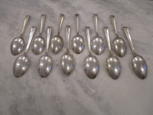 WATSON WINDSOR ROSE STERLING SILVER TEASPOONS SET(12) 6" - NO MONO - 343g - Picture 15 of 24