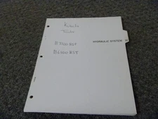 Kubota B7100HST B6100HST Tractor Hydraulic System Schematic Manual xz