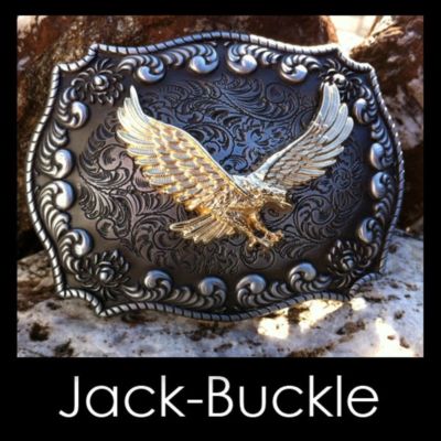 Gürtelschnalle Adler Golden Eagle Adler mit Ornamente  Western Biker Buckle 142