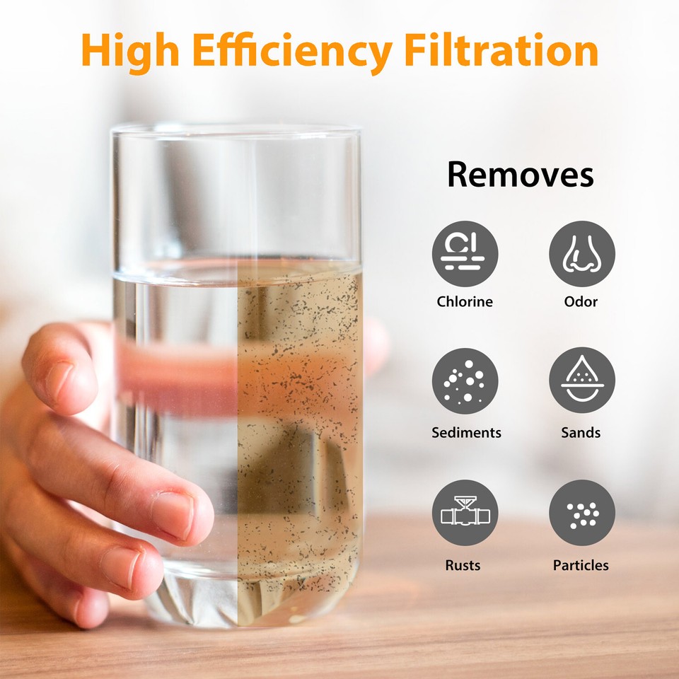 10 Pack 10"X2.5" Whole House CTO Carbon Block Water Filter Replacement - View #14