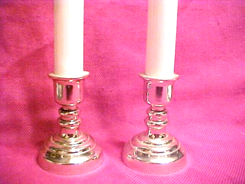 New, Unused White LED Candle Set gold colored bottoms - Picture 4 of 5