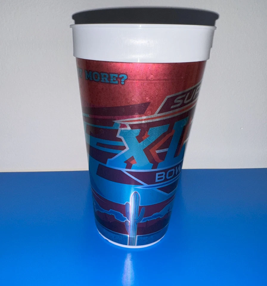 Copa de cerveza Soda Super Bowl 42 Stadium 2008 New York Giants Patriots XLII Manning Foto 3 de 4