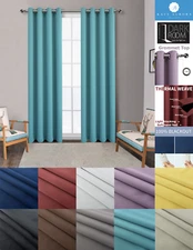 100% Max Energy Saving Max Blackout Curtain Panels - Assorted Sizes & Colors