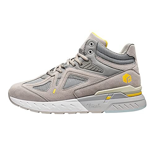 FitVille Men's Extra Wide Basketball Shoes with Wide Toe Box Comfortable High-Top Sneakers for Flat Feet