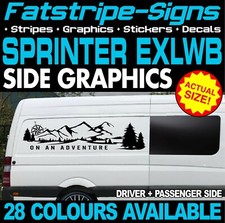 to fit MERCEDES SPRINTER EXLWB ON AN ADVENTURE CAMPER VAN STICKERS GRAPHICS
