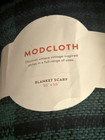 Modcloth Tartan Blue & Green Plaid Fringed Blanket Scarf NWT 55"×55" — photo 1