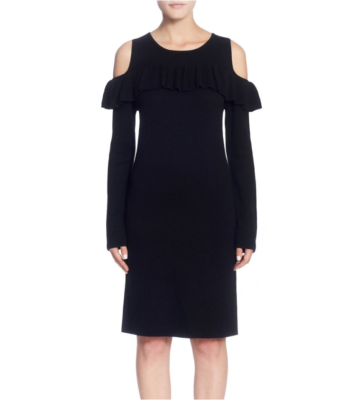 catherine malandrino knit dress NEW BLACK COLD SHOULDER SWEATER SIZE L XL $129 catalogue_b2b:fw26+ss27