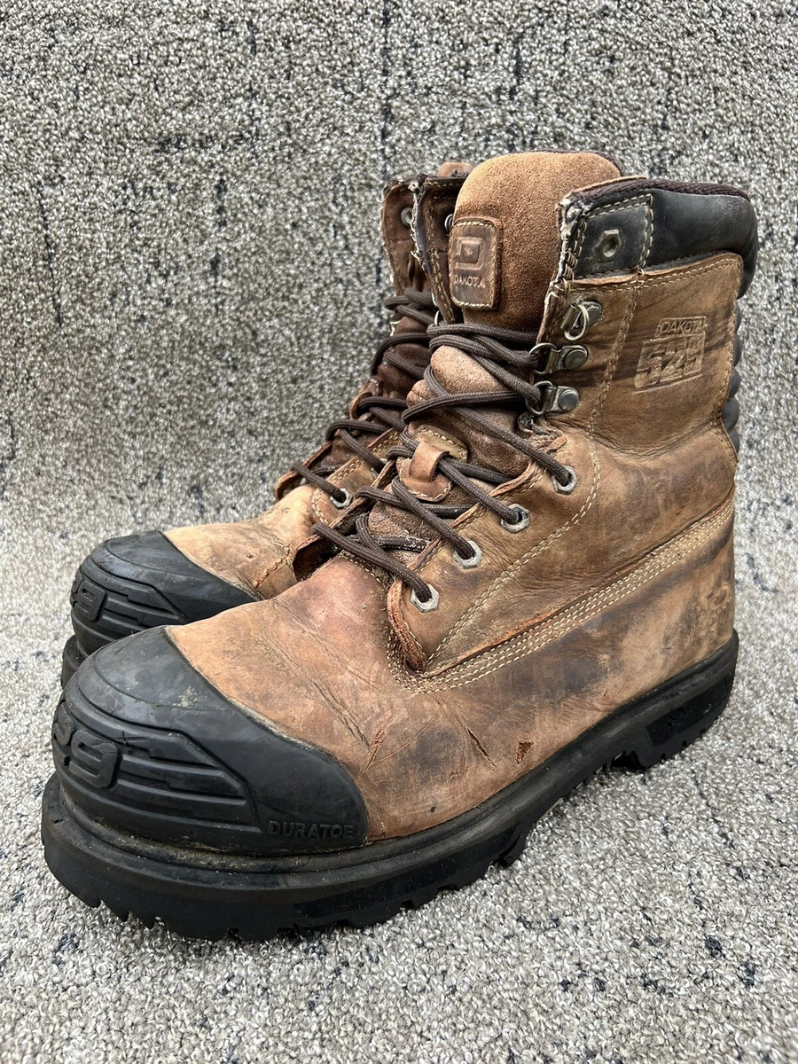 Leather work boots steel toe sale