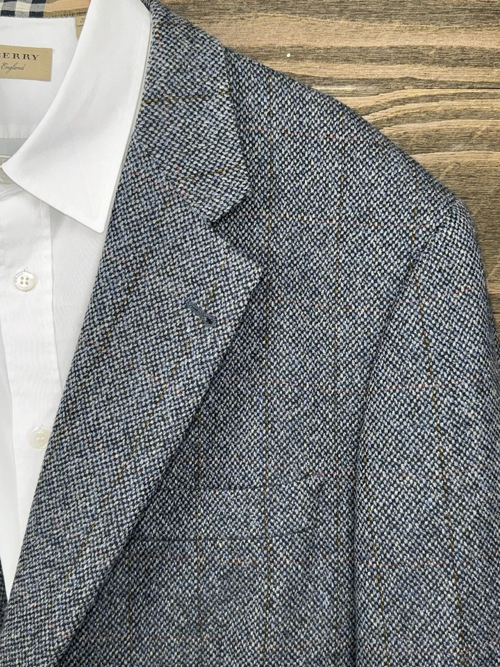 Chaqueta deportiva Blazer Burberry London lana cachemir gris/azul Burberry 44 GNL. Foto 3 de 4