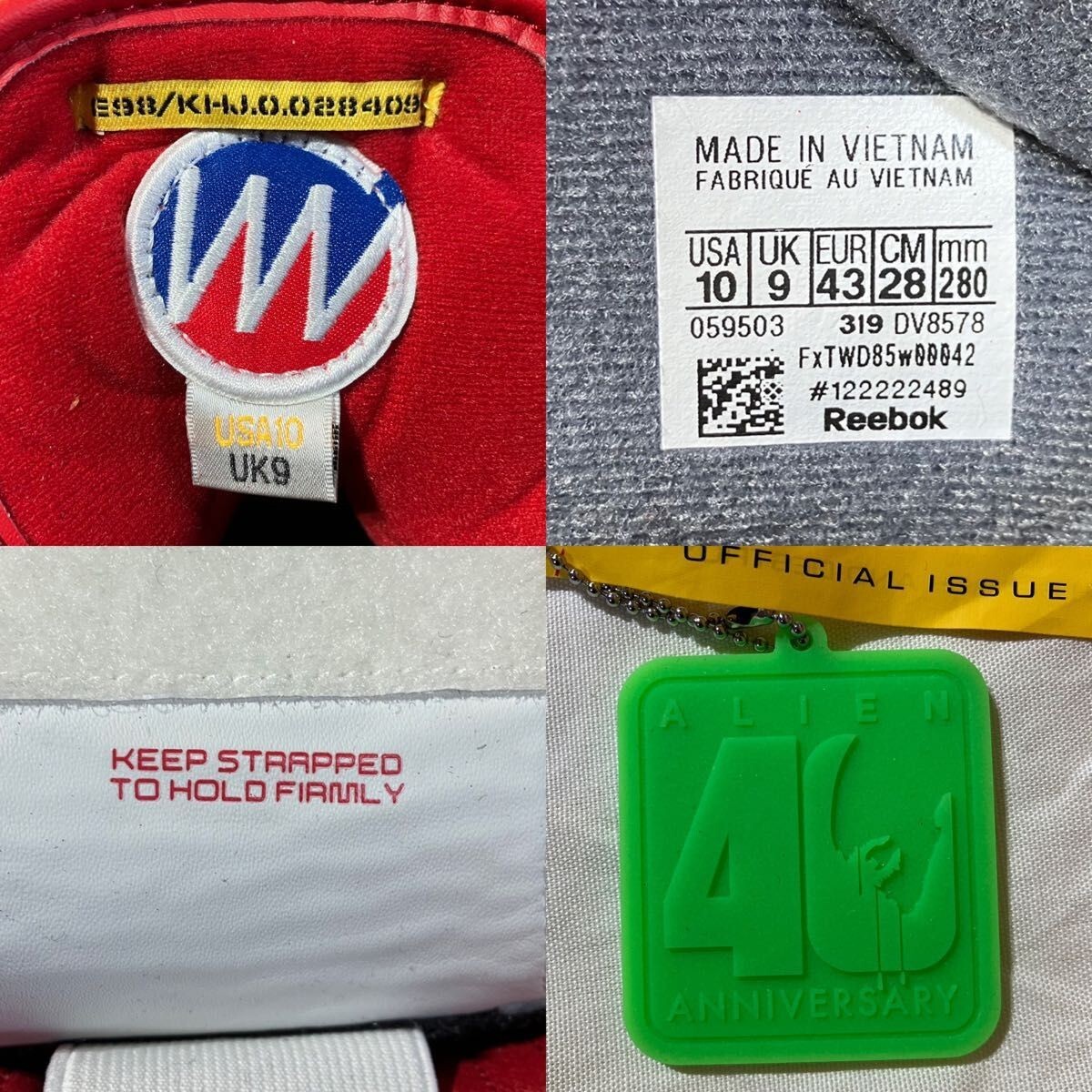 Reebok ALIEN STOMPER US10 28cm FIGHTER BISHOPS DV8578 40th Reebok ALIEN STOMPER US10 28cm FIGHTER BISHOPS DV8578 40th