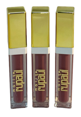 Mally + Rupaul Polished Liquid Lipstick (0.22oz/ 6.5g ) NEW; Lot Of 3